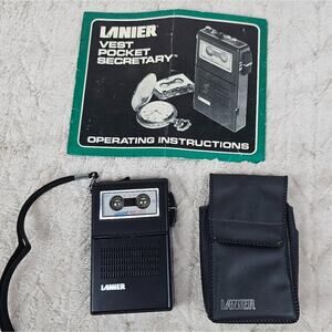 Lanier MS-105 Voice Recorder Vest Pocket Secretary Micro Cassette Japan For Part